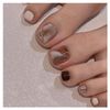 F061 Nail Tips, Pack of 24, False Nails, Foot Nails, Reusable, Summer, Weddings, Coming-of-Age Ceremonies, Easy to Remove, For Foot