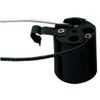 (12)-Westinghouse Horizontal Snap-In Medium Base Black Lamp Socket 70145
