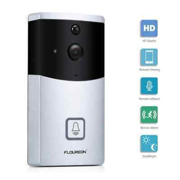 FLOUREON WIFI Video Doorbell, Smart Doorbell 720P HD Security Camera