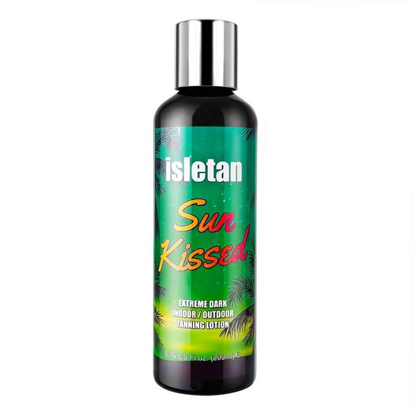 Isletan Sun Kissed Extreme Dark Tanning Accelerator Lotion For Indoor Tanning Bed & Outdoor Sun Without Bronzer, Suntan & Sunbed Tanning Lotion To Get Dark Tan W/Tattoo Protection, DHA Free, 6.76oz