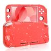 DLseego Case Compatible with Switch Lite,Crystal Glitter Transparent Protective Case Shock Absorption Anti Scratch Hand Grip Cover Soft Switch Lite Controller Shell,Clear Pink