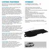 For 2008-2013 Toyota Corolla Dashboard Cover Pad Sun Protector Dash Mat Carpet