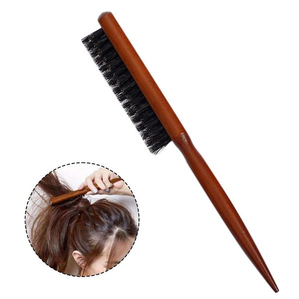 Hair Brush, Bürste Wildschweinborsten, Wildschweinborsten Bürste, Teasing Hair Brush Boar Bristle, Für Langes, Dickes, Lockiges, Welliges, Trockenes Oder Geschädigtes Haar