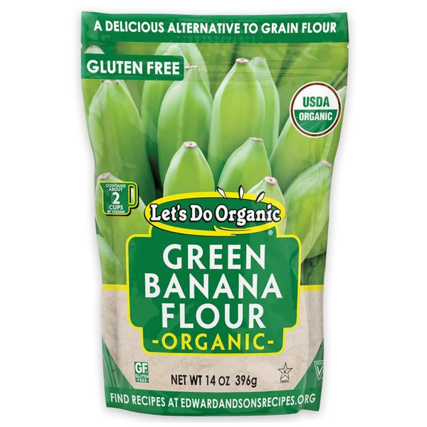 Let's Do Organic Green Banana Flour – Grain Flour Replacement, Resistant Starch, Versatile Starch, Gluten Free, Iron, Non-GMO Project Verified, USDA Organic – 14 Oz