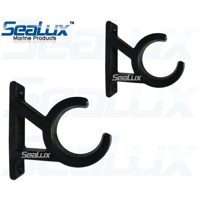 SeaLux Marine Boat Sports Dive Ladder Storage Clip Bracket Set (Pair) for 1-1/2" Dia. Tubing