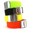 Yellow Rubber Silicone Bracelet Diver 22 mm Folding Clasp