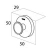 Tiger Urban, Towel hook large, Black, 29x50x50mm