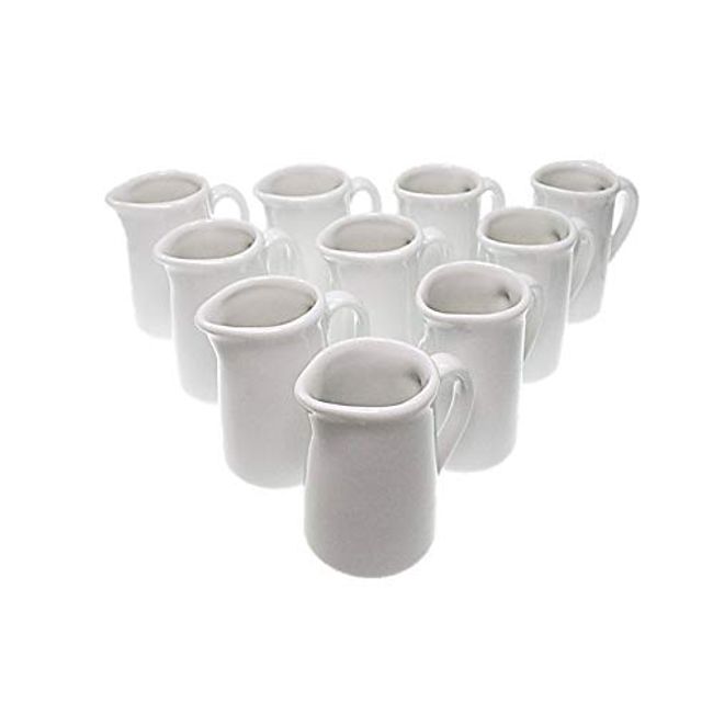 10 Piece Set for 3 People, Milk Pitcher, Ceramic, Creamer, Commercial Use, Pure White, Pitcher, Direct Manufacturer