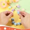 Sourcing Map 10Pcs Multicolor Velvet Beads, 23mm Round Flocking Craft Beads for DIY Projects