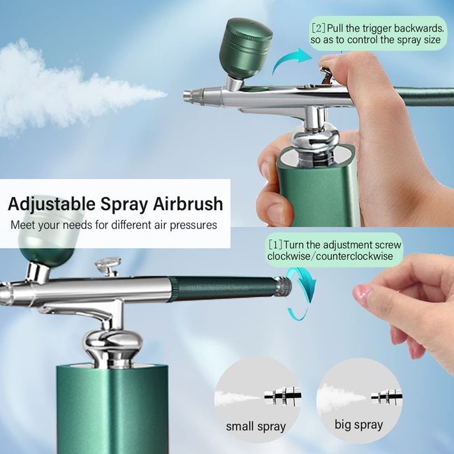 Portable Air Compressor Airbrush Paint Spray Gun Nail Art Tattoo Airbrush  Kit
