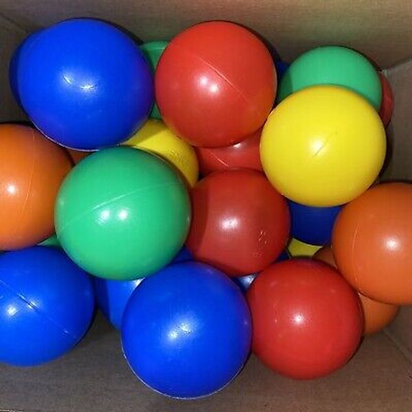 Soft Plastic Kids Play Balls for Ball Pit, Kiddie Pool, Playpen Bulk 50+ Balls!