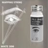 Pre Inked Brow Mapping String, 30 m Pre-Inked Mapping String for Microblading Eyebrow Measuring, White Ink Eyebrow Thread Brow Marker for Semi Permanent Makeup