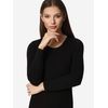 Merry Style Damen Langarm Body MS-114 (Schwarz, S)