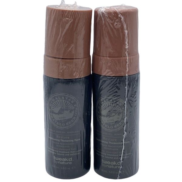 Tweak'd by Nature Restore Conditioning Thickening Foam 5 oz Each SEALED - 2 PACK