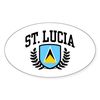 CafePress St. Lucia Oval Car Bumper Sticker
