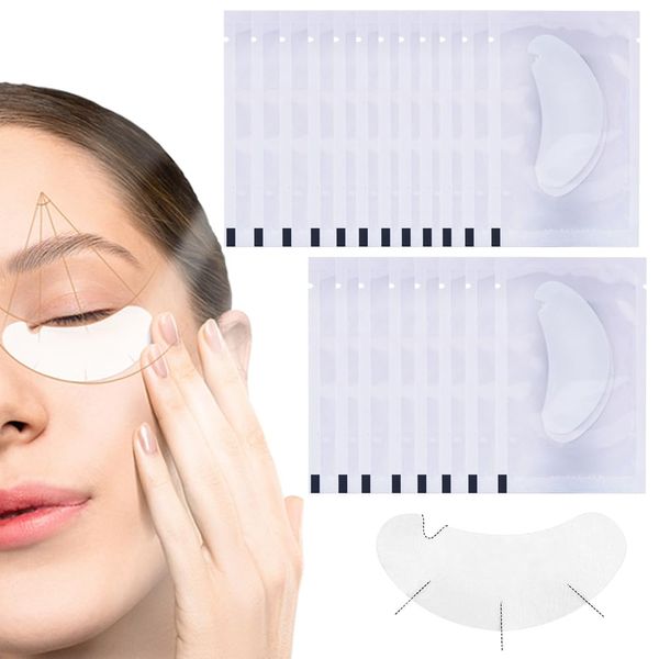 Eyelash Extension Pads, Eyelash Patches, Set of 50 Pairs, 100 Pieces, Eyelash Grafting Patches, Undereye Pads, Eye Protection Tape, U-Shaped Notch Design, Light and Thin, Highly Moisturizing, Lower