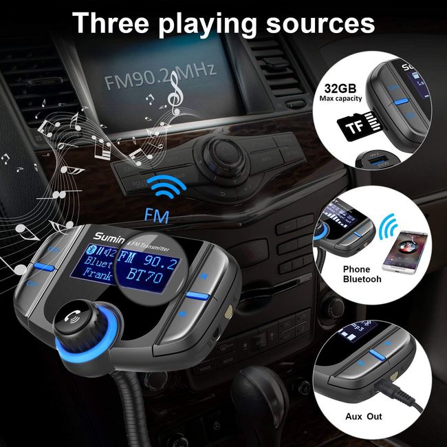 Sumind BT70B Bluetooth FM Transmitter Review: A Flexible Car Bluetooth  Adapter