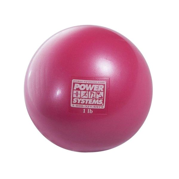 Power Systems Soft Touch Medicine Ball, Palm-Size, 1 Pounds, Pink (26151)