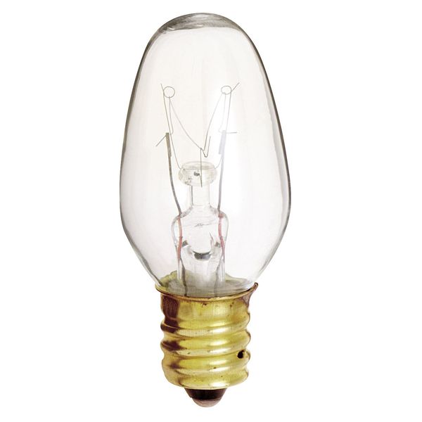 Satco S3797 120V Candelabra Base 4-Watt 4C7 Night Light Bulb, Clear