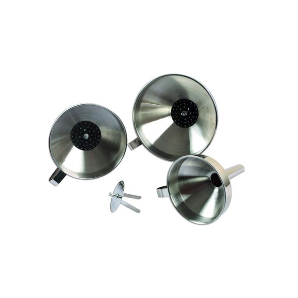 Laser 7099 Stainless Steel Funnel Set 3pc