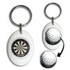 BadgeBeast.co.uk Dartboard - White Golf Ball Marker Key Ring