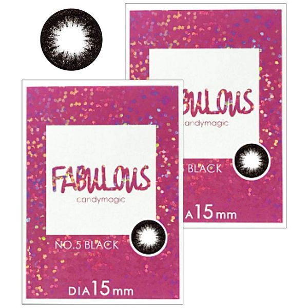 FABUROUS ファビュラス NO.5 ブラック ワンマンス (-4.25) 2箱セット