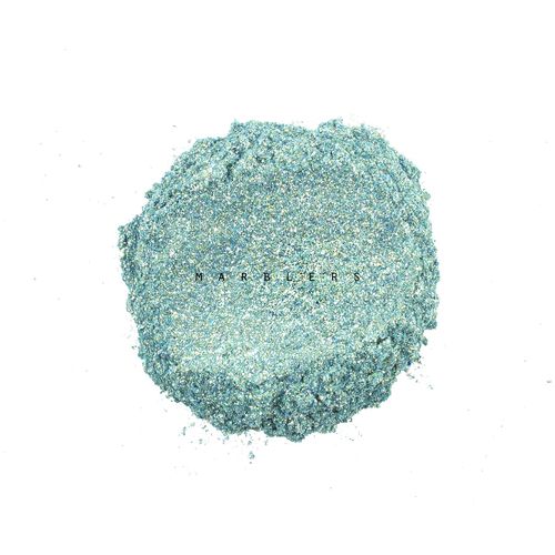 MARBLERS Teal Mica Powder Colorant [Steel Blue Pearl] 3oz (85g) | Cosmetic | Epoxy Resin Pigment | Dye | Non-Toxic, Vegan, Cruelty-Free | Lip Gloss, Nails, Body Butter, Bath Bomb, Candle & Soap Making