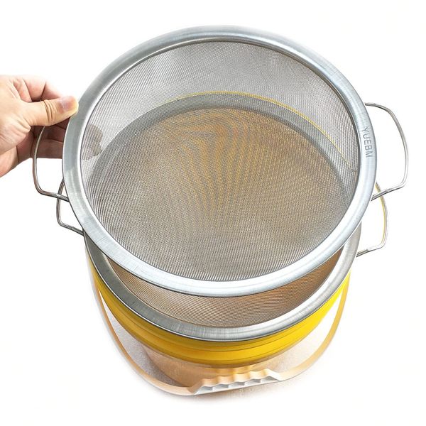 YUEBM Stainless Steel Fine Mesh Paint Strainer Fits a 5 Gallon Bucket, Filter...