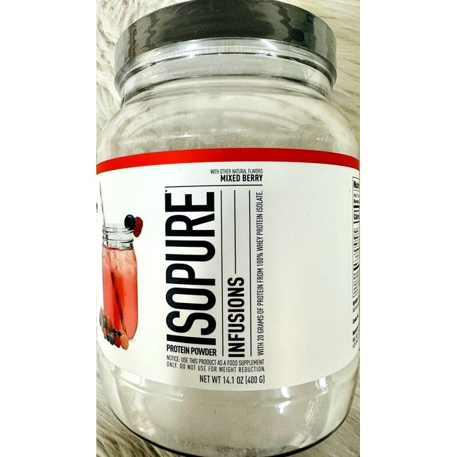 Isopure, Zero Carb Protein Drink, 100% Whey Protein Isolate, 40 g Protein,  Blue Raspberry, 20 oz, 12 Count 