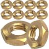 M10 Solid Brass Half Nuts DIN 439 (Pack of 10)