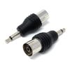 DRUT 1pcs 3.5mm Mono Jack Plug to TV RF Push Type Female Coax Cable Socket Adapter Black