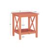 Pemberly Row Mid Century Wood End Table in Coral