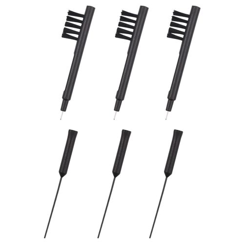 MFUOE 6PCS Hearing Aid Cleaning Kits Five Hole Brush and Stoma Rod Maintenance Tool Multi-Function Brush Hearing Aid Accessories