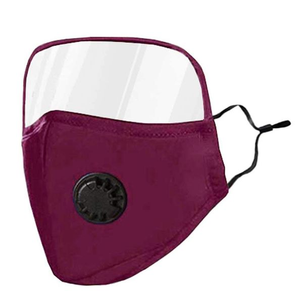 easylife lifestyle solutions Reusable Visor Filter Mask with Valve +1 Filter. Burgundy | Burgundy | H43x28.5cm