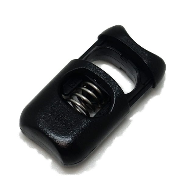 NIFCO Cord Stopper (Black) (String Fastener), Outdoor, Bag Parts, Bag Material, Handmade, Neck Strap Parts (CL13 10 Pieces)