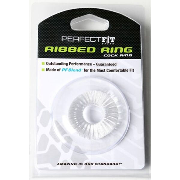 Ultimately Pleasurable, Enjoyable and Exciting Ribbed Ring Ice Clear, New