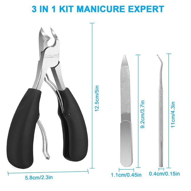 Toenail Clippers for Thick Ingrown Toe Nails Heavy Duty Precision Nail  Scissor