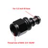 Ucreative 8AN Straight Push Lock Hose Fitting End Black 2PCS