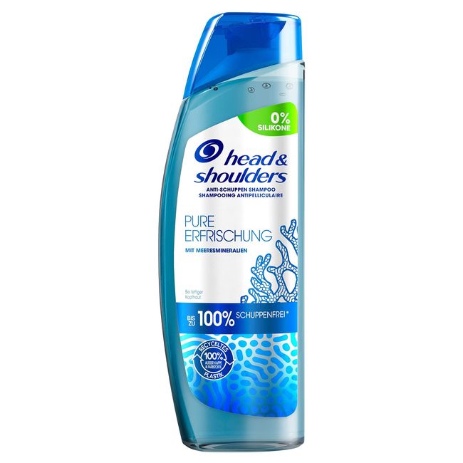 Head & Shoulders Anti-Schuppen Shampoo, Pure Erfrischung, 250ml, bis zu 100% Schuppenfrei, Silikonfrei, mit Meeresmineralien, Haarpflege, Kopfhautpflege, Frischegefühl