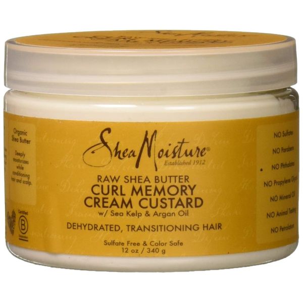 Shea Moisture Raw Shea Butter Curl Memory Cream Custard, 12 oz