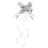 M METERXITY 40 Pack Iridescent Pull Bows - Presents Wrap String Bow, (2.2" Silver Tone)