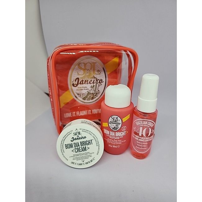 Authentic RIO DE JANEIRO Bom Dia Bright Jet Set HOT 4 Piece TRAVEL SIZE #40