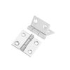 sourcing map 1.06" Hinge Silver Door Cabinet Hinges Fittings Brushed Chrome Plain 4pcs