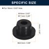 uxcell 6pcs Black Plug Hole H16 Waterproof Rubber Button Plug for 15mm/0.59" Hole