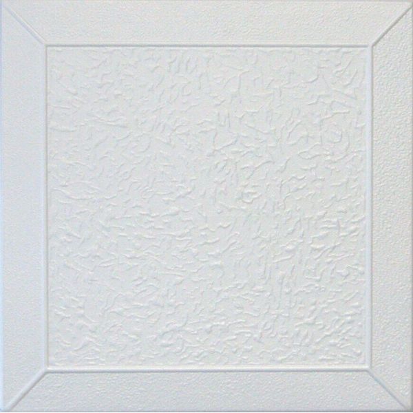 Home Decor Foam Glue-up Ceiling Tile R27W (21.12 s/f/Case) Pack of 8 Plain White