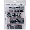 Stampers Anonymous Tim Holtz Motivation 2 Cling Rubber Stamp Set, Multicoloured