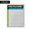 8.5 x 11 Education Multiplication Chart Table Poster, Double Sided Print, 25 Qty
