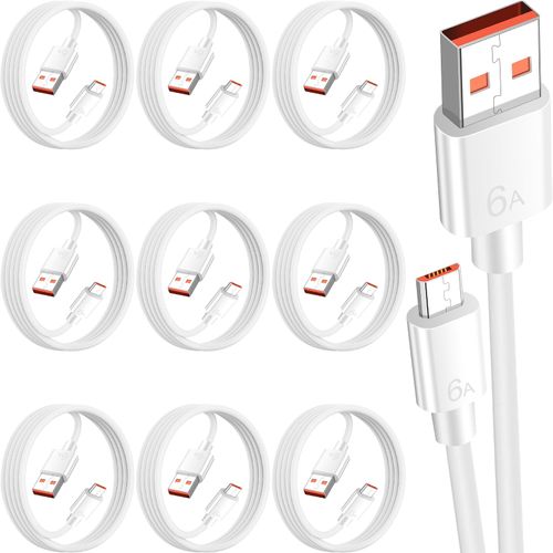 Spofit USB C Cable 3.3ft 10-Pack USB A to USB C Charger Cord 66W 6A Type C Fast Charging Compatible with Huawei Mate 60/50/40,P60/50 Pro,Mate RS,Mate X5,Nova 11/10/9,White
