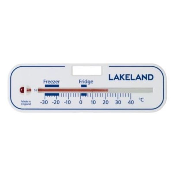 Lakeland Fridge Freezer Thermometer - Use Freestanding or Hang from a Shelf