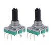sourcing map 360 Degree Rotary Encoder Code Switch Digital Potentiometer 3 Pins 20mm D-Shaft 2Pcs
